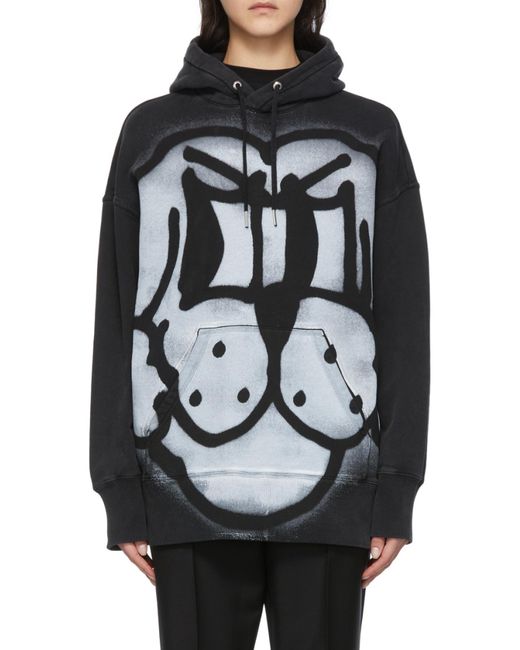 Givenchy Black Oversize Graphic-Print Hoodie
