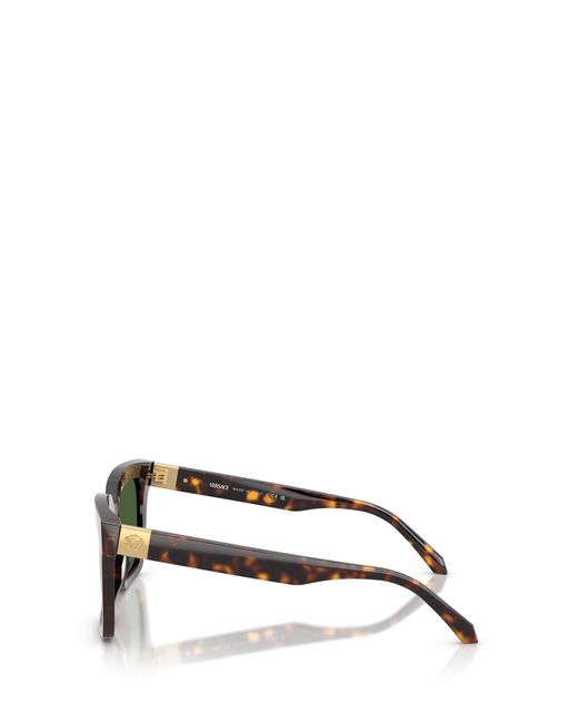Versace Green Eyewear Square Frame Medusa Detail Sunglasses