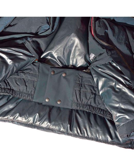 Napapijri Blue Logo Patch Hooded Padded Jacket for men