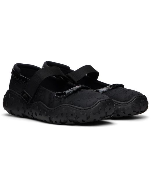 CECILIE BAHNSEN Black Octave Floral-Embroidered Sneakers