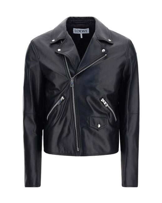 Loewe Black Biker Jacket for men