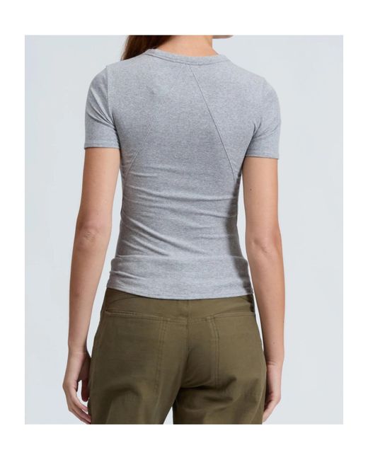 Rag & Bone Gray Essential Ribbed Crewneck T-Shirt