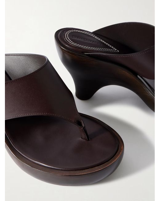 Zimmermann Brown Wild Wedge Leather Platform Sandals