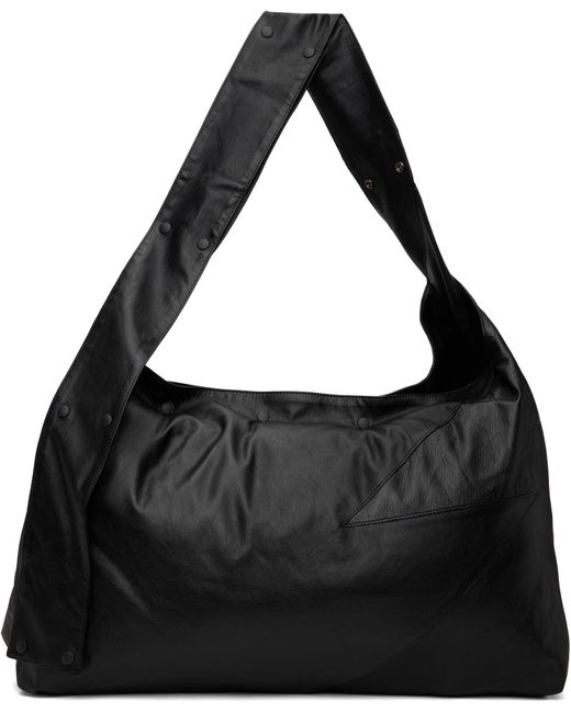 Yohji Yamamoto Black Patchwork Shoulder Bag