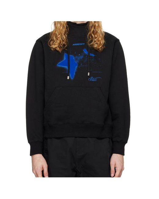 Adererror Black Hooded Sweater for men