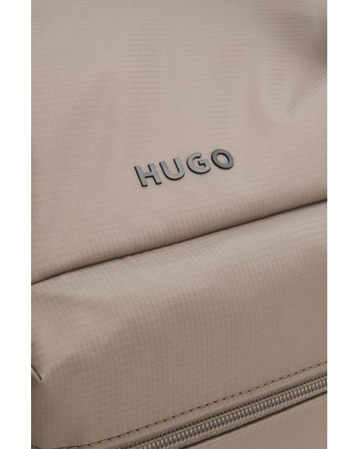 Boss Brown Holdall With Silicone-Print Logo for men