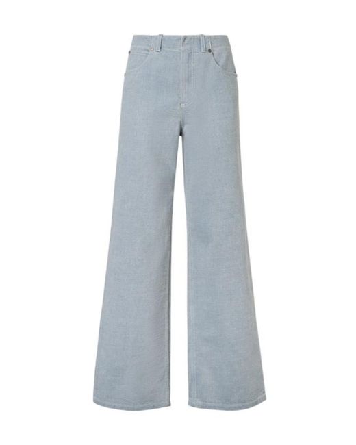 Fendi Blue Long Jeans Light Denim Trousers