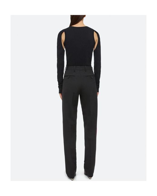 Helmut Lang Black Cut Out Knitted Jumper