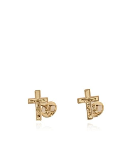 Dolce & Gabbana Metallic 18Kt Sicily Cross Cufflinks for men