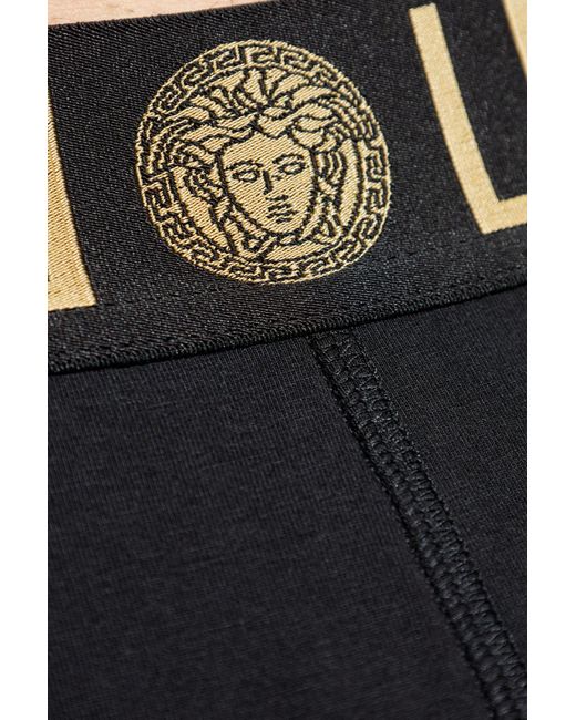 Versace Black Medusa Jacquard Pack Of Two Briefs for men