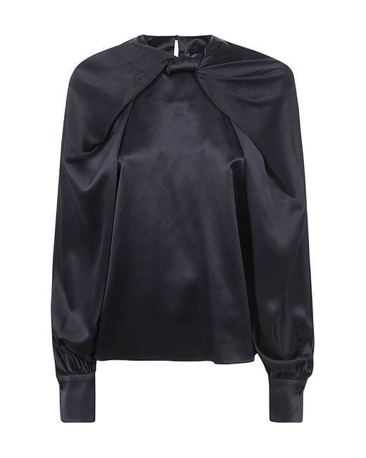Max Mara Black Pianoforte Key Cross Detailed Shirt