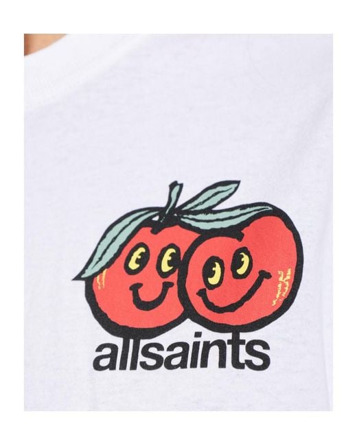 AllSaints White T-Shirt 'Mutual Etta'