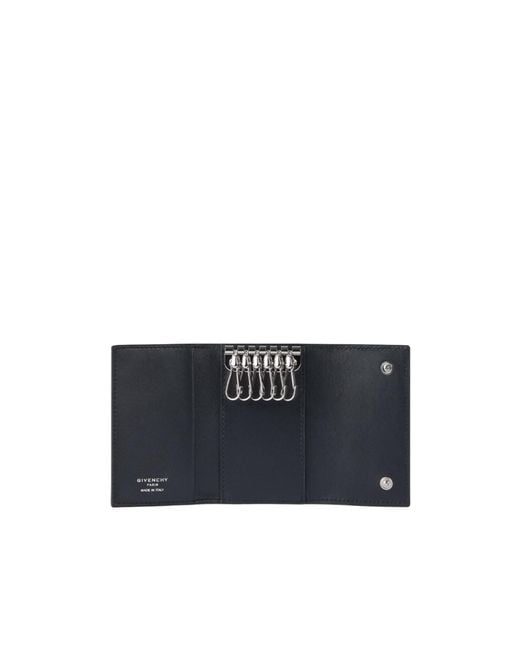 Givenchy Blue Logo Lettering Key Case for men