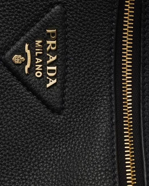 Prada Black Zip-Up Medium Shoulder Bag