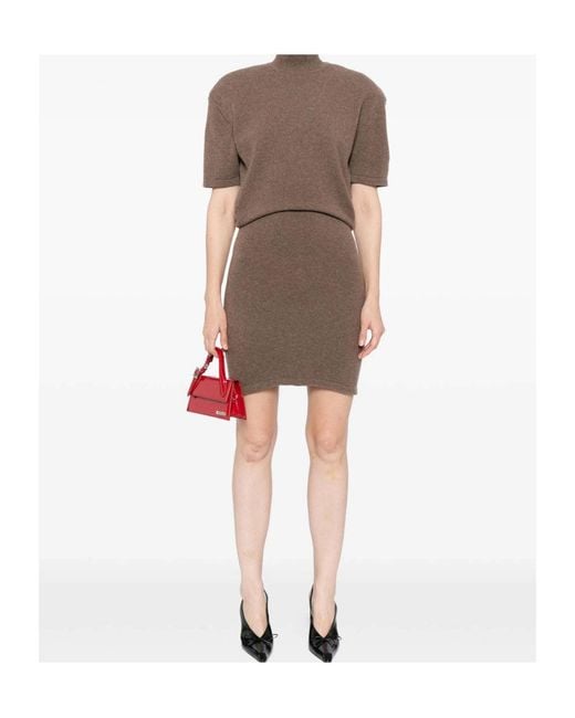 Jacquemus Brown Knitted Dresses