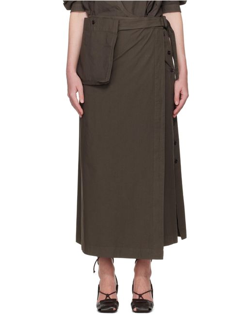 Lemaire Gray Buttoned Skirt