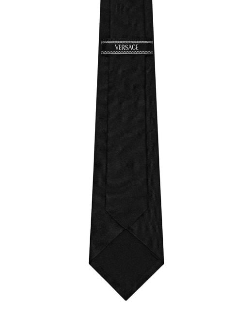 Versace White Barocco Pointed Tip Tie for men