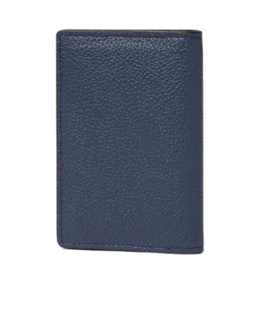 Fendi Blue Lui Compact Bi-Fold Card Holder for men