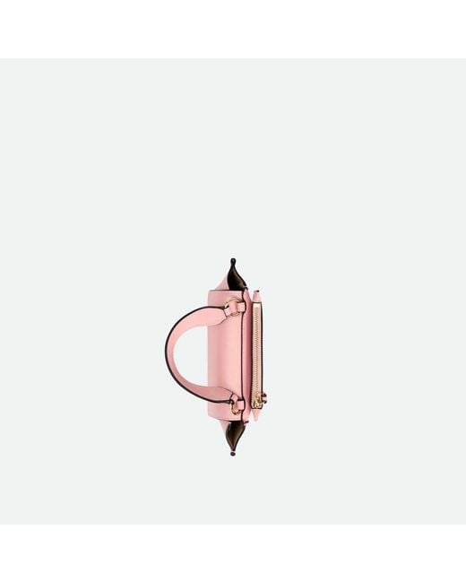Wandler Pink Hortensia Piccola Handle Leather Tote Bag