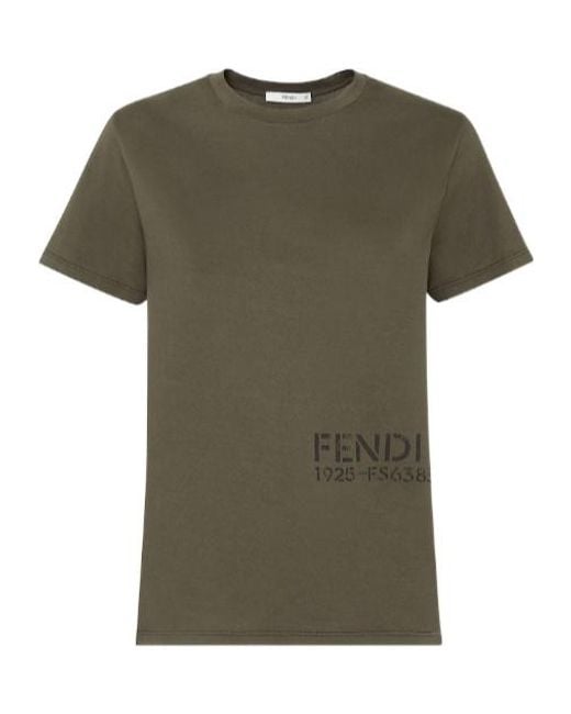 Fendi Green Short-Sleeved T-Shirt
