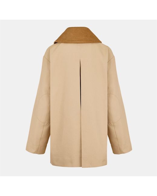 Ganni Natural Camel Twill Midi Jacket