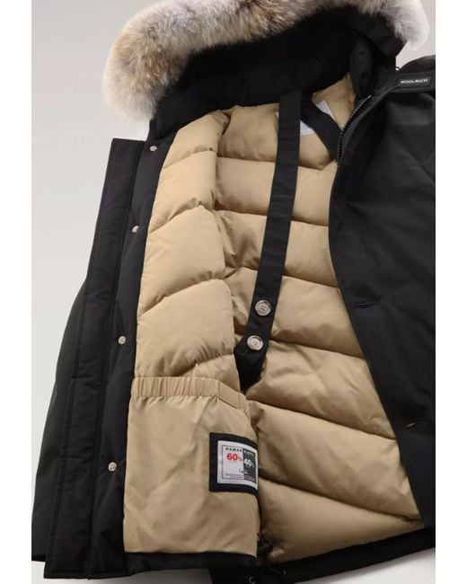 Woolrich Blue Arctic Detachable Fur Anorak for men