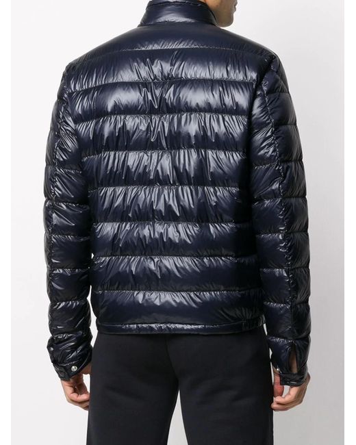 Moncler Blue Zip-Up Puffer Jacket for men