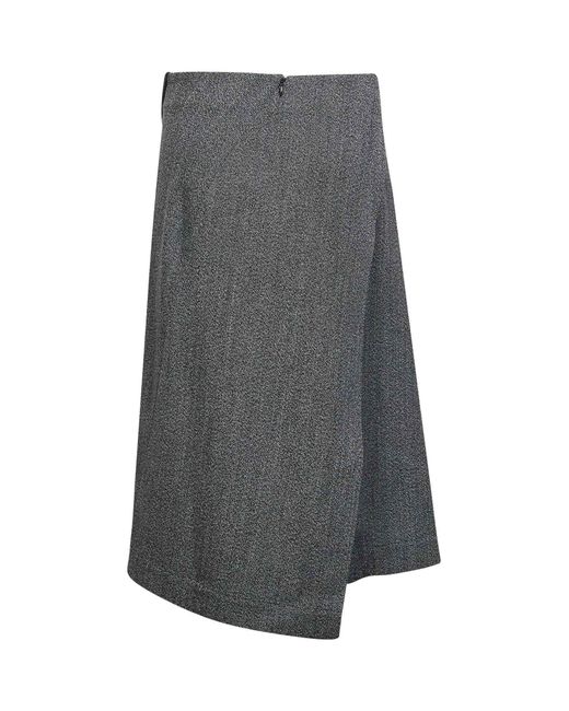 Studio Nicholson Gray Lerryn Midi Skirt