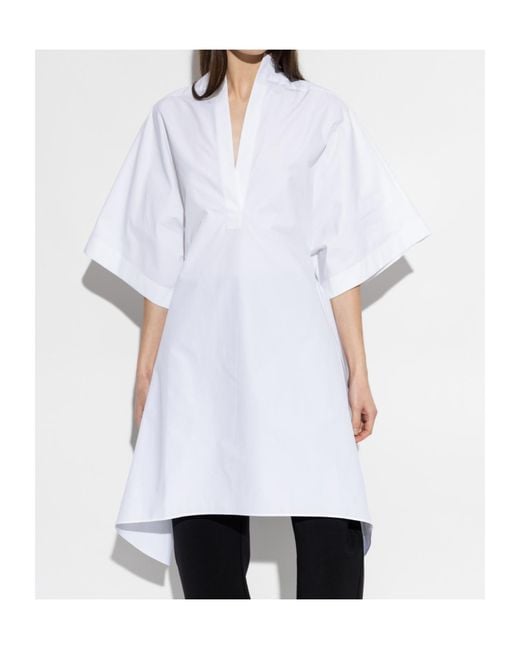 Jacquemus White V-Neck Asymmetric Top
