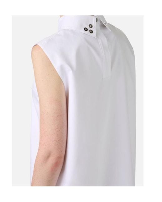 Iceberg White Stand-Collar Dress