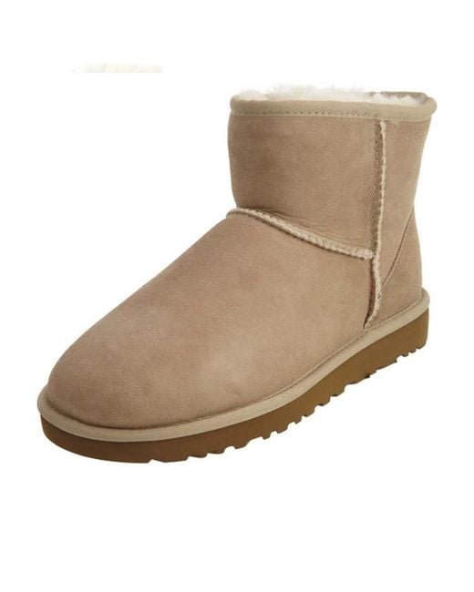 Ugg Brown Logo Round Head Boots