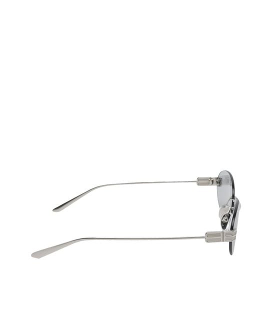 Balenciaga White Eyewear Oval Frame Sunglasses