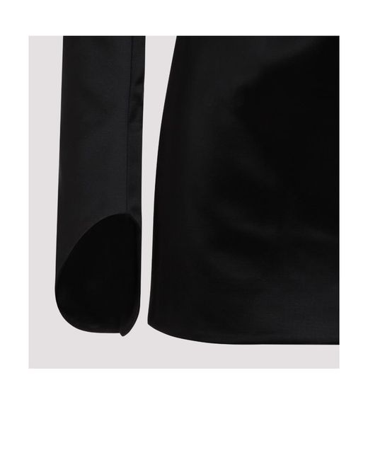 Khaite Black Tate Long-Sleeved Dress