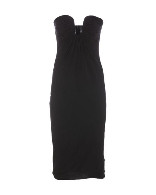 Pinko Black Cenerino Strapless Mini Dress