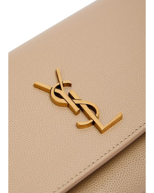 Saint Laurent Natural Leather Clutch