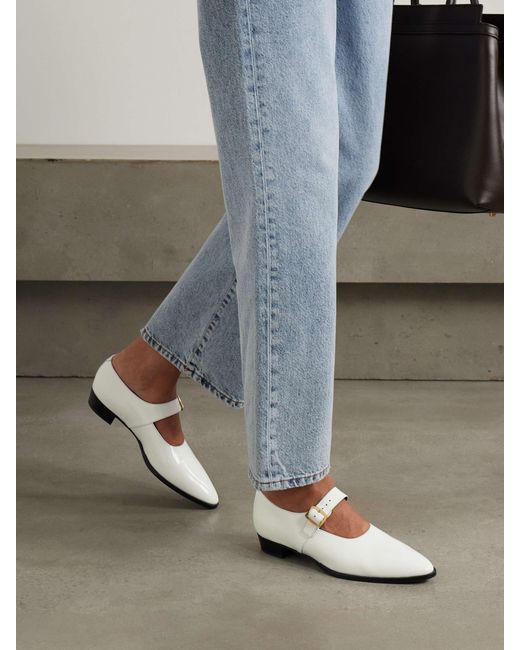 Bally White Gerwin Mary Jane Flats