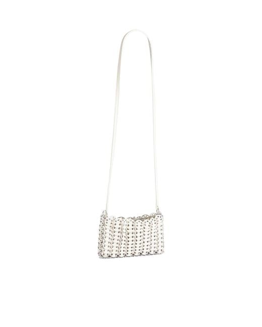 Rabanne White Rabanne 1969 Nano Chain Crossbody Bag