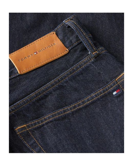 Tommy Hilfiger Blue High Rise Straight Denim Bermuda Shorts