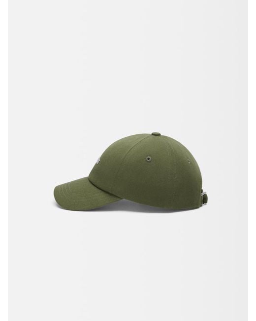 Jacquemus Green Logo Plaque Curved Peak Cap for men