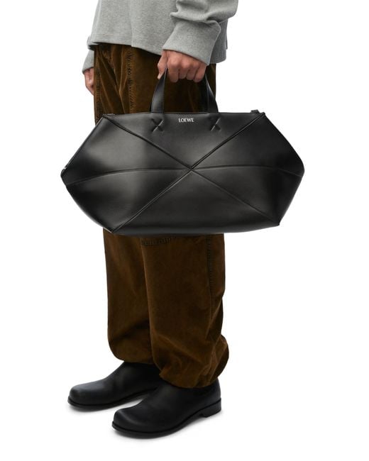 Loewe Black Puzzle Fold Duffle Bag for men