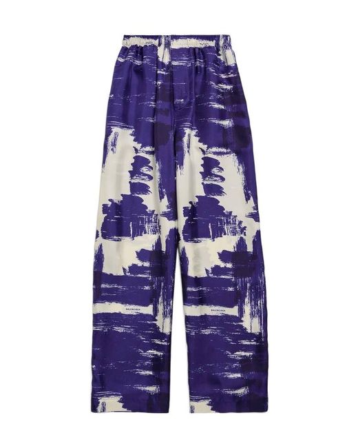 Balenciaga Blue Paintbrush Pyjama Pants
