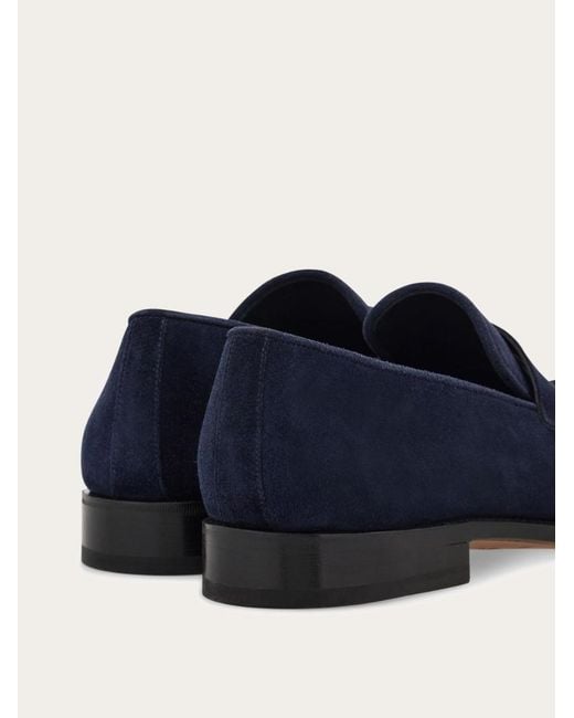 Ferragamo Blue Tramezza Penny Loafer for men