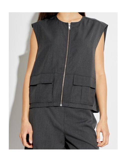Samsøe & Samsøe Black Zipper Vest
