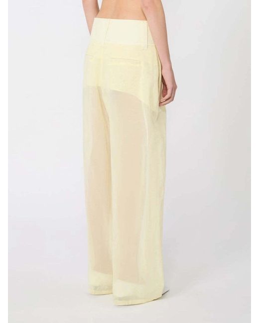 Sportmax Yellow Wide-Fit Trousers