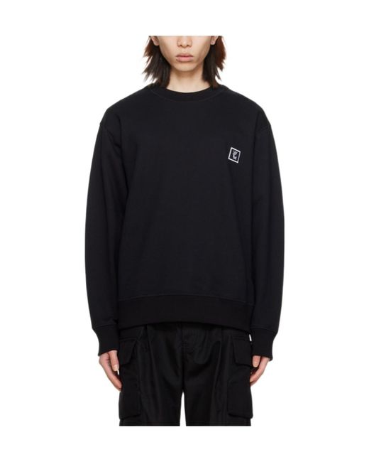 Wooyoungmi Black Round-Necked Sweater for men