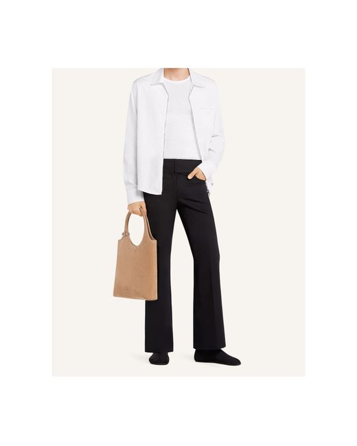 Courreges White Courrèges Logo Embroidered Zipped Poplin Shirt for men