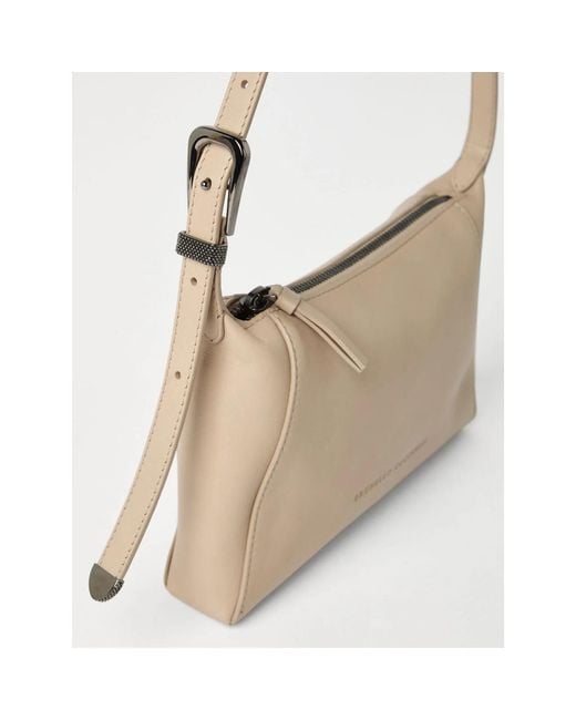 Brunello Cucinelli Natural Classic Shoulder Bag