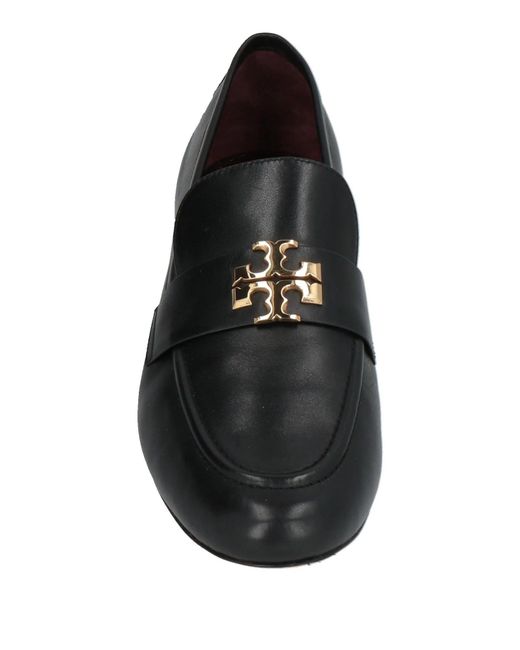 Tory Burch Black Classic Logo Flat Shoes