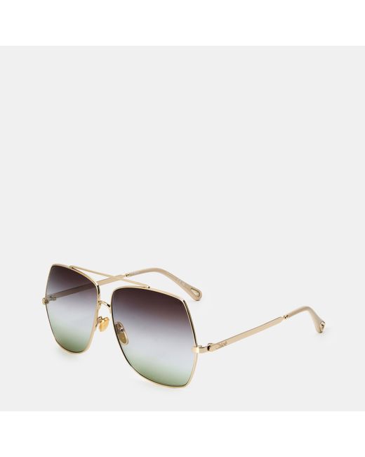 Chloé Metallic Golden Sunglasses
