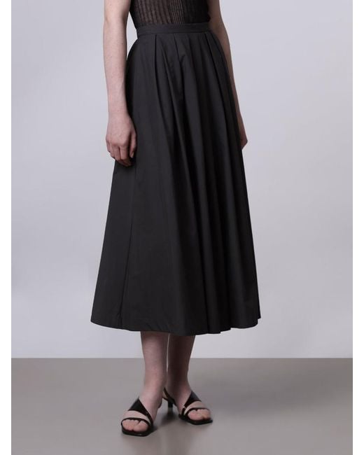 Roberto Collina Black A Wide Pleated Skirt